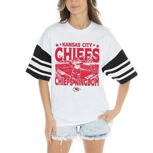 Gameday Couture White Kansas City Chiefs Contrast Mesh Heritage Stripe XXL